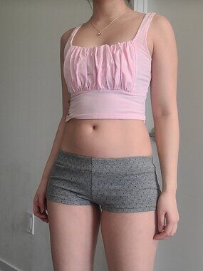 Hollister Pink Slim Fit Logo Tank Top